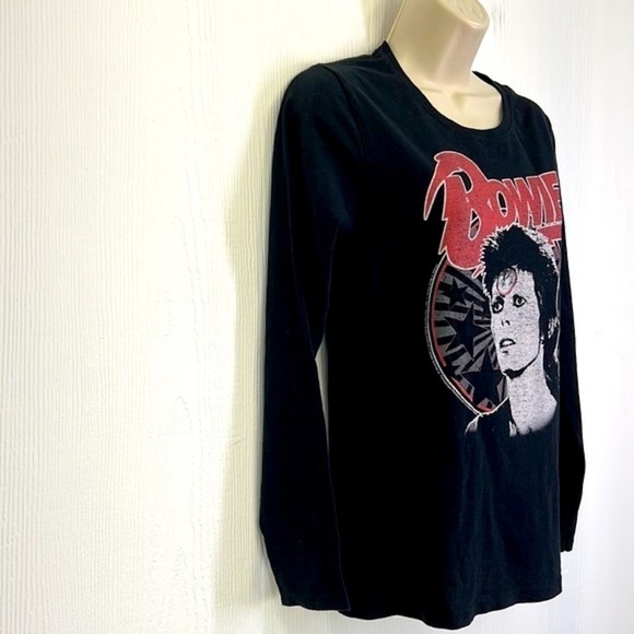 Gildan - David Bowie Graphic Bowie Logo Long Sleeve T Shirt Size Small - Picture 4 of 8